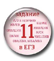 Задание 11 ЕГЭ. Суффиксы